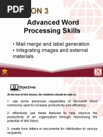 3 Advanced Word Processing Skills