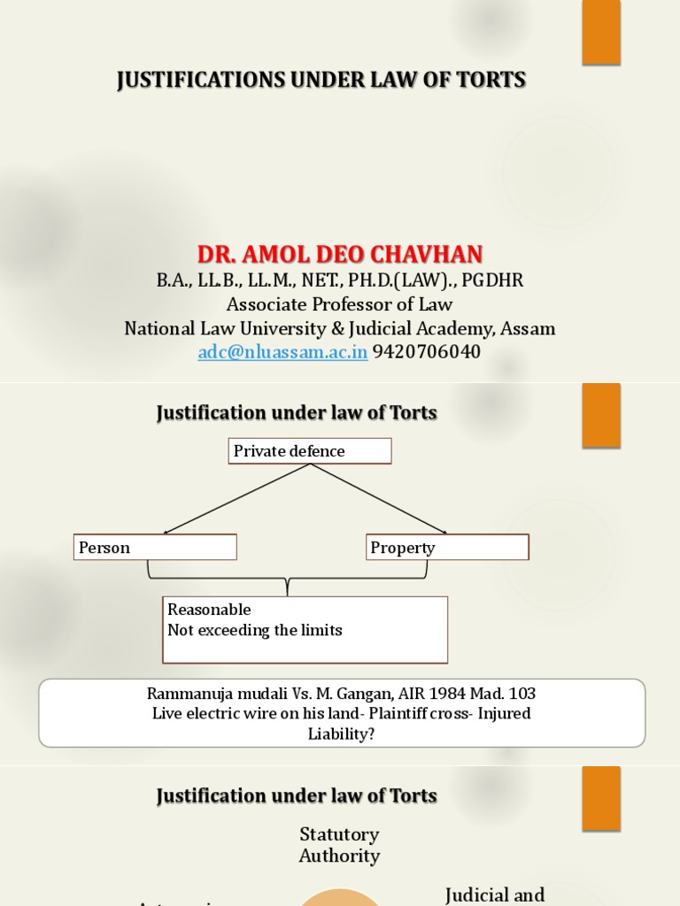 Justifications in Tort Law | PDF | Legal Liability | Vicarious Liability