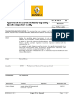 Approval of Measurement Facility Capability / Specific Inspection Facility