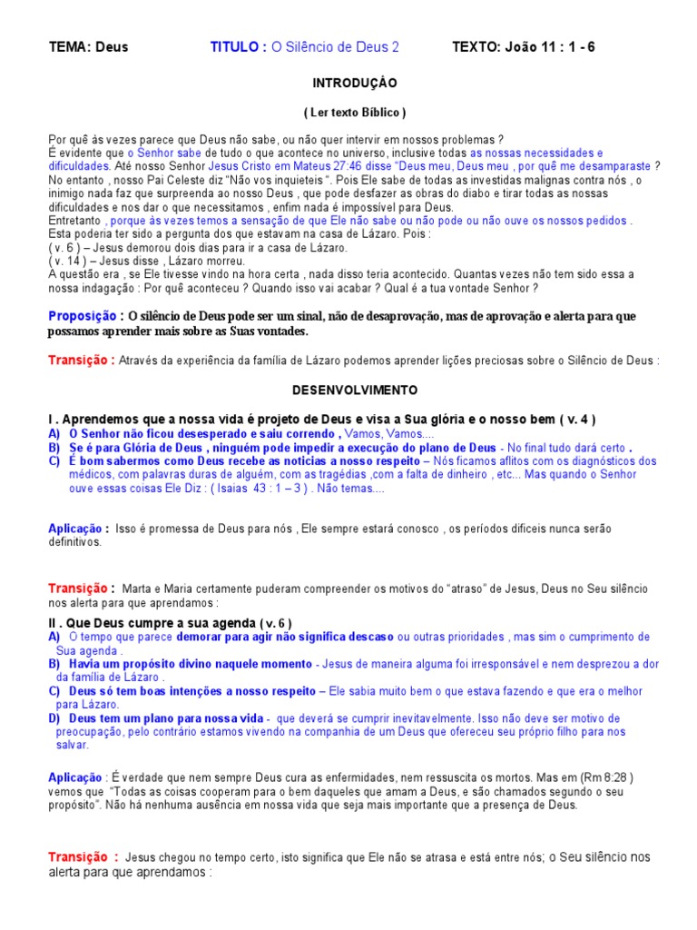 O Silêncio De Deus 2 Pdf Deus Jesus