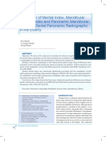 Evaluation of Mental Index, Mandibular Cortical Index and Panoramic Mandibular Index On Dental Panoramic Radiographs in The Elderly