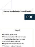 Manusia, Kepribadian Dan Pengendalian Diri