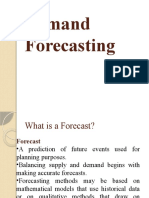 Demand Forecasting Techniques and Error Measures