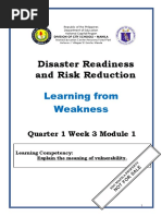 Disaster Readiness and Risk Reduction: Learning From Weakness