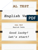 Prova ORAL. English Verbs (100 Verbos)