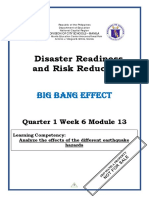 Disaster Readiness and Risk Reduction: Big Bang Effect