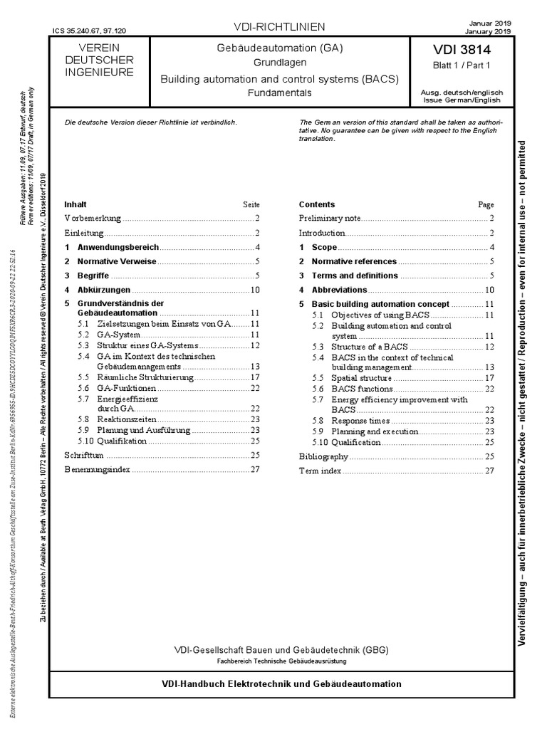 VDI 3814 Blatt 1 | PDF