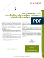 UE Introduction À La Physique Moderne