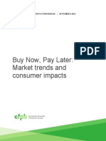 Buy Now, Pay Later: Market Trends and Consumer Impacts: Consumer Financial Protection Bureau - September 2022