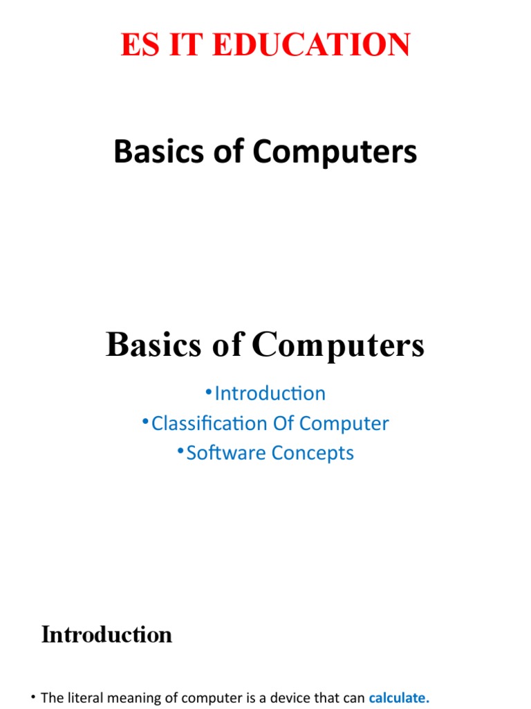 Basics of Computers | PDF | Booting | Software