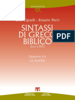 Sintassi Di Greco Biblico. Quaderno II.a. Le Diatesi by L. Cignelli, R. Pierri