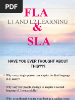 SLA 4, L1 and L2 Learning