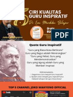 Ciri Kualitas Guru Inspiratif 