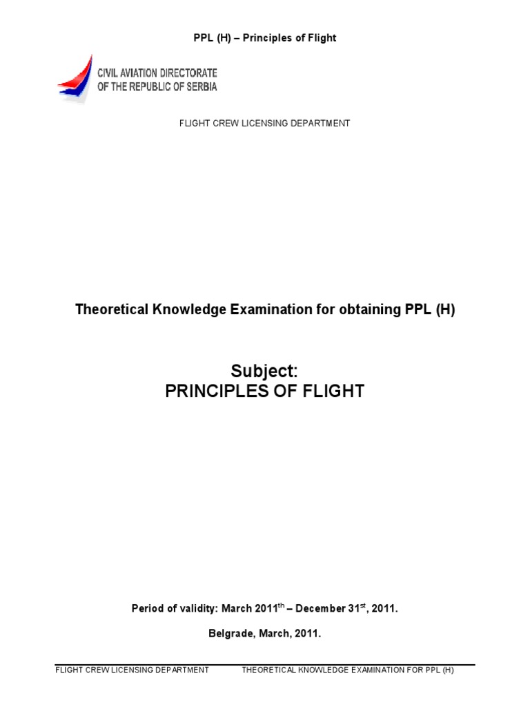 PPL(H) Flight Principles Exam | PDF | Helicopter Rotor | Helicopter