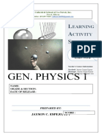 Cover Page in Gen. Physics 1