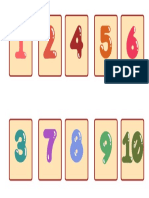 Pink and Red Colorful Illustrative Balloon Numbers Flashcard