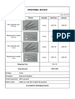 Proforma Invoice-Hair Implanter Pens and Replacement Needles