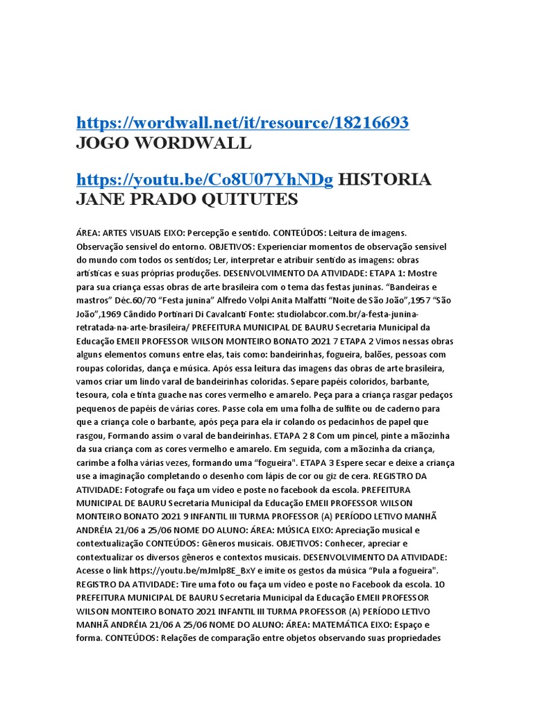 Atividades Juninas, PDF, Cor