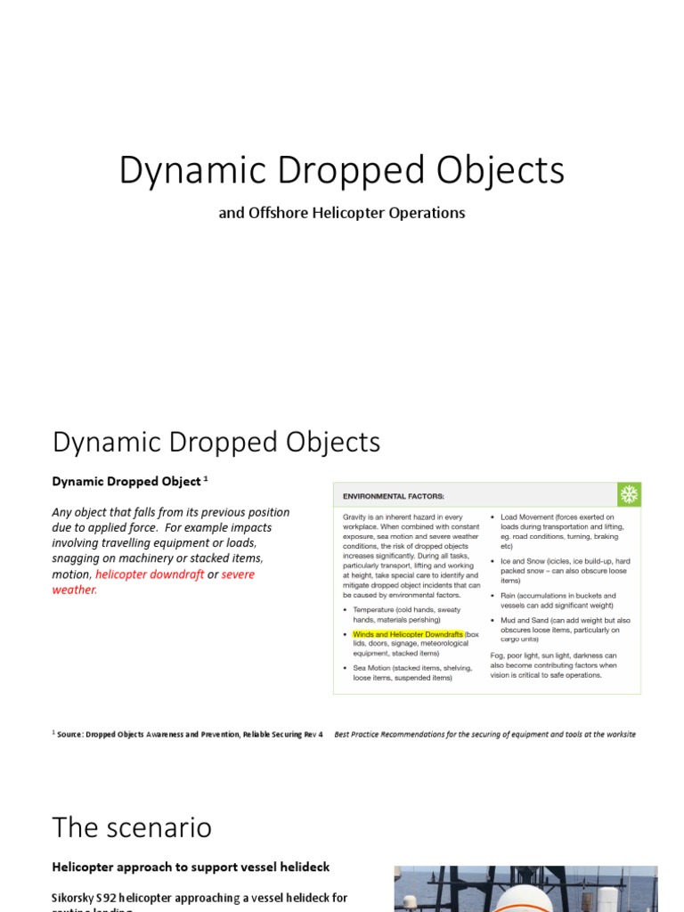 Offshore Helicopter Safety: Dynamic Dropped Objects | PDF
