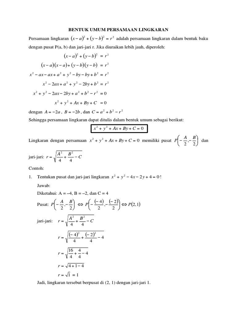 deriving-the-general-form-of-a-circle-equation-pdf