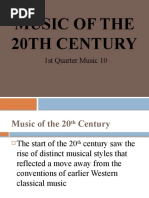 Music of The 20th Century