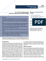 Diagnostic Effectiveness of All Test Hbsag Rapid Test Kit Compared With Elisa Serology