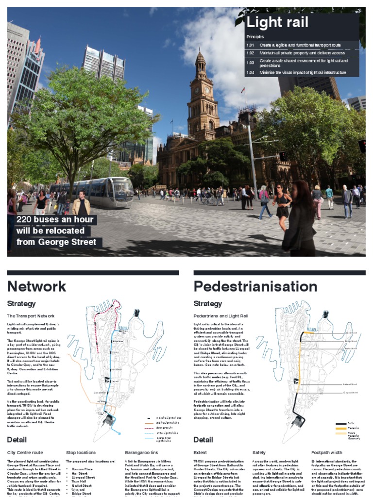 George Street Light Rail Design Principles | PDF | Rail Transport | Traffic
