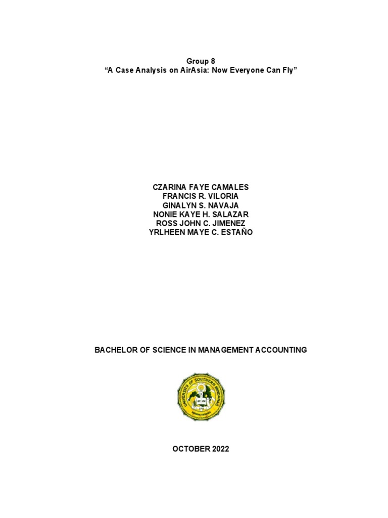 A Comprehensive Strategic Analysis of AirAsia Evaluating the LowCost