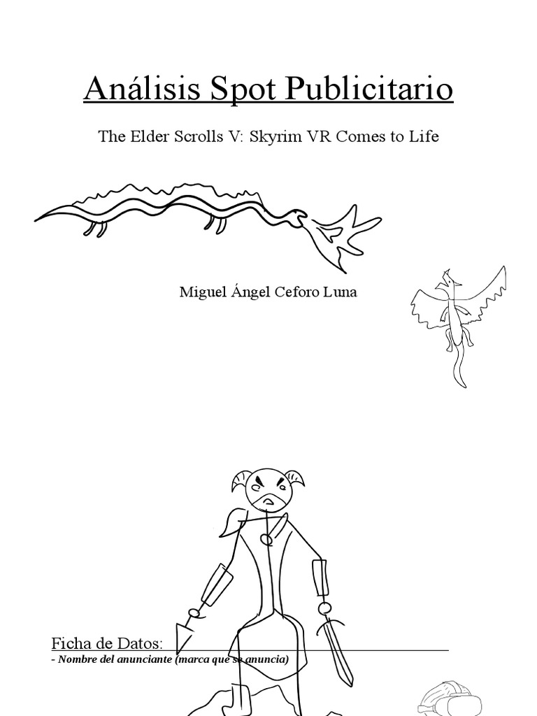 Analisis spot skyrim vr pdf realidad virtual
