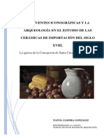 Las Fuentes Iconograficas y La Arqueologia en El Estudio de Las Ceramicas Del Siglo Xviii