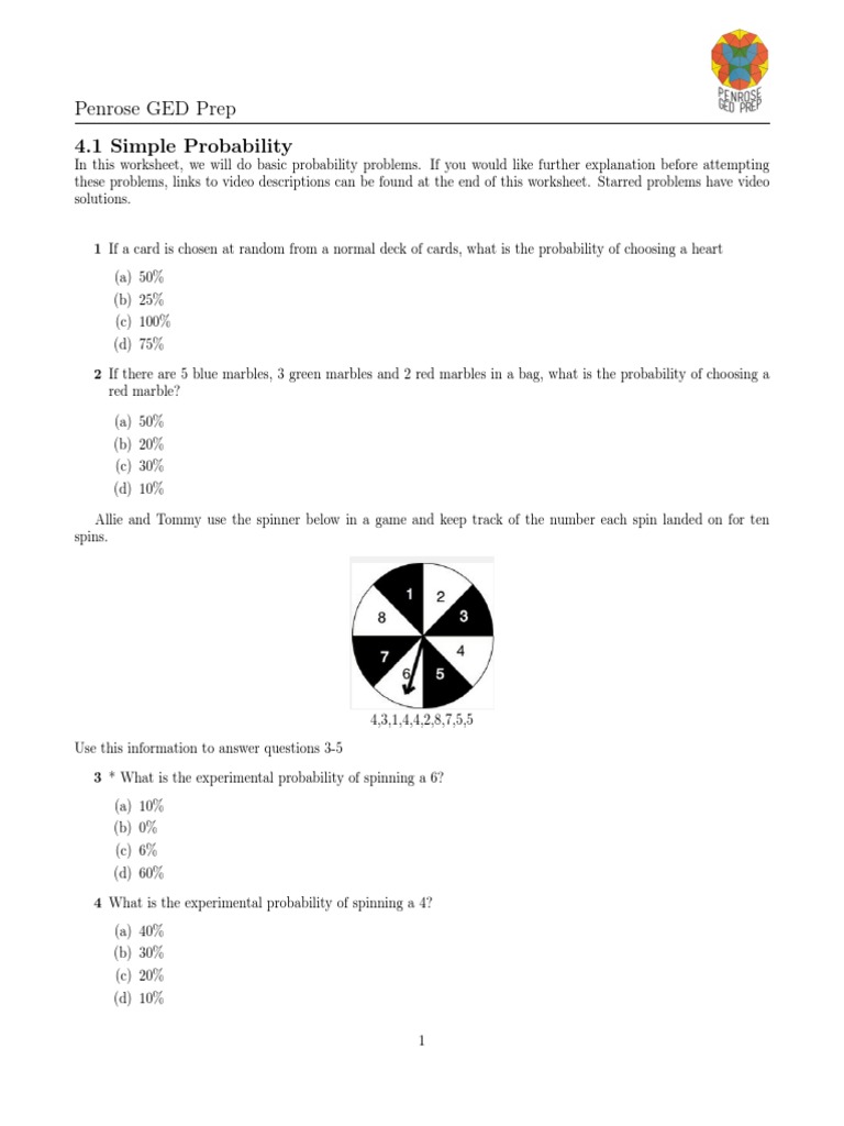Simple Probability | PDF | Linguistics image.