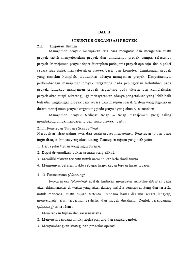 Struktur Organisasi Proyek dan Manajemen | PDF | Seni