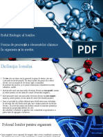 Ionii: Rolul Biologic Al Ionilor. Forma de Prezenţă A Elementelor Chimice În Organism Şi În Mediu