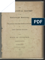 Relatório Anual Da Sociedade Americana para Colonizar o Povo Livre de Cor Dos Estados Unidos