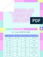 IRREGULAR VERBS IN GROUPS (29.7 × 21 CM)