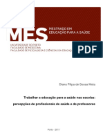 Percepções de professores e profissionais de saúde sobre educação para a saúde escolar