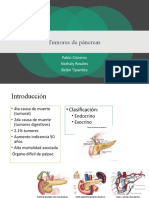 Tumores pancreáticos: clasificación, anatomía y tumores endocrinos