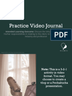 Practice Video Journal