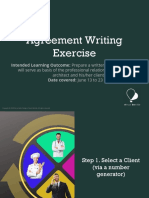 Agreement Writing Exercise