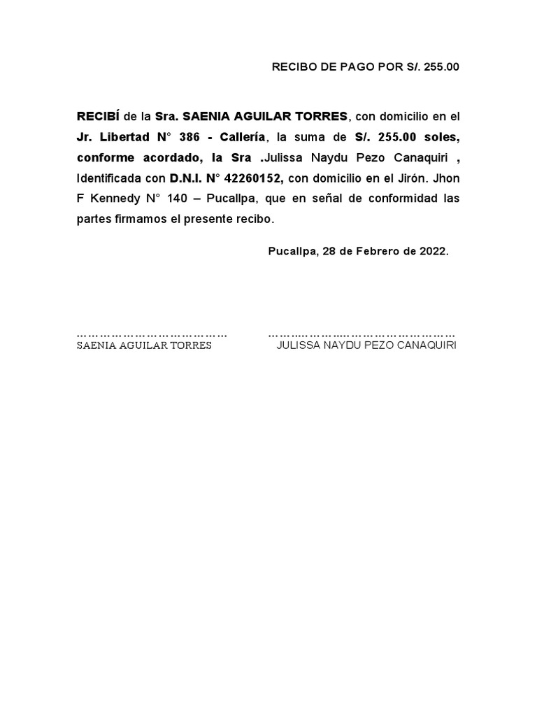 Recibo de Pago | PDF