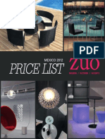 Zuo Mexico 2012 Pricelist