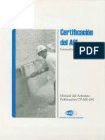 Certificacion Lanzador de Concreto Manual Del Artesano (ACI)