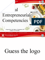 Personal Entrepreneurial Competencies