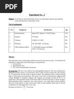Exp.2 - No-Load and Blocked Rotor Test On A Three-Phase Squirrel Cage Induction