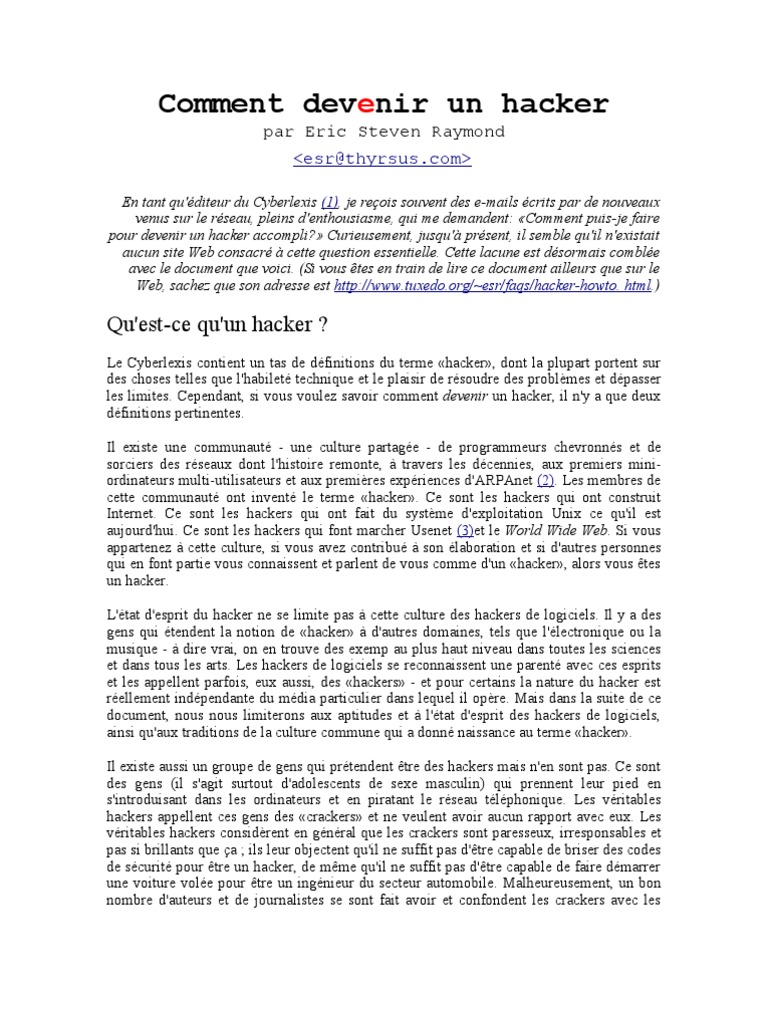 Devenir un hacker Guide pratique PDF Hacker Culture (Livre) Linux — free download