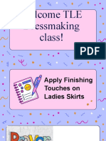 Applying Finishing Touches On Ladies Skirt