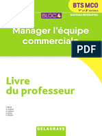 Livre du professeur DELAGRAVE - BTS MCO 1 et 2 : Management de l'équipe commerciale