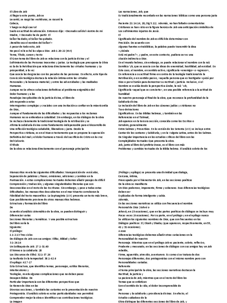 Justicia divina y sufrimiento en Job | PDF | Libro de trabajo | Septuaginta