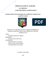 Prácticas 9 y 10 - Pruebas Afectivas - Prueba de Preferencia Ampliada, Grado de Satisfacción y Prueba de Acción Del Alimento (Fact)