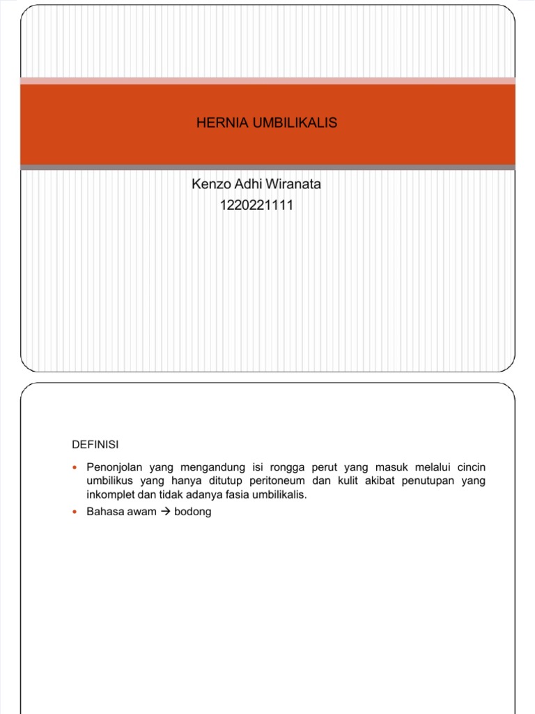 Hernia umbilikalis presentasi pdf